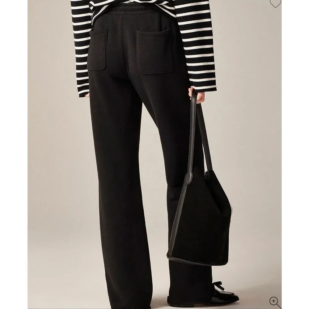 J. Crew Heritage terry wide-leg sweat-pant Maroon NWOT size S